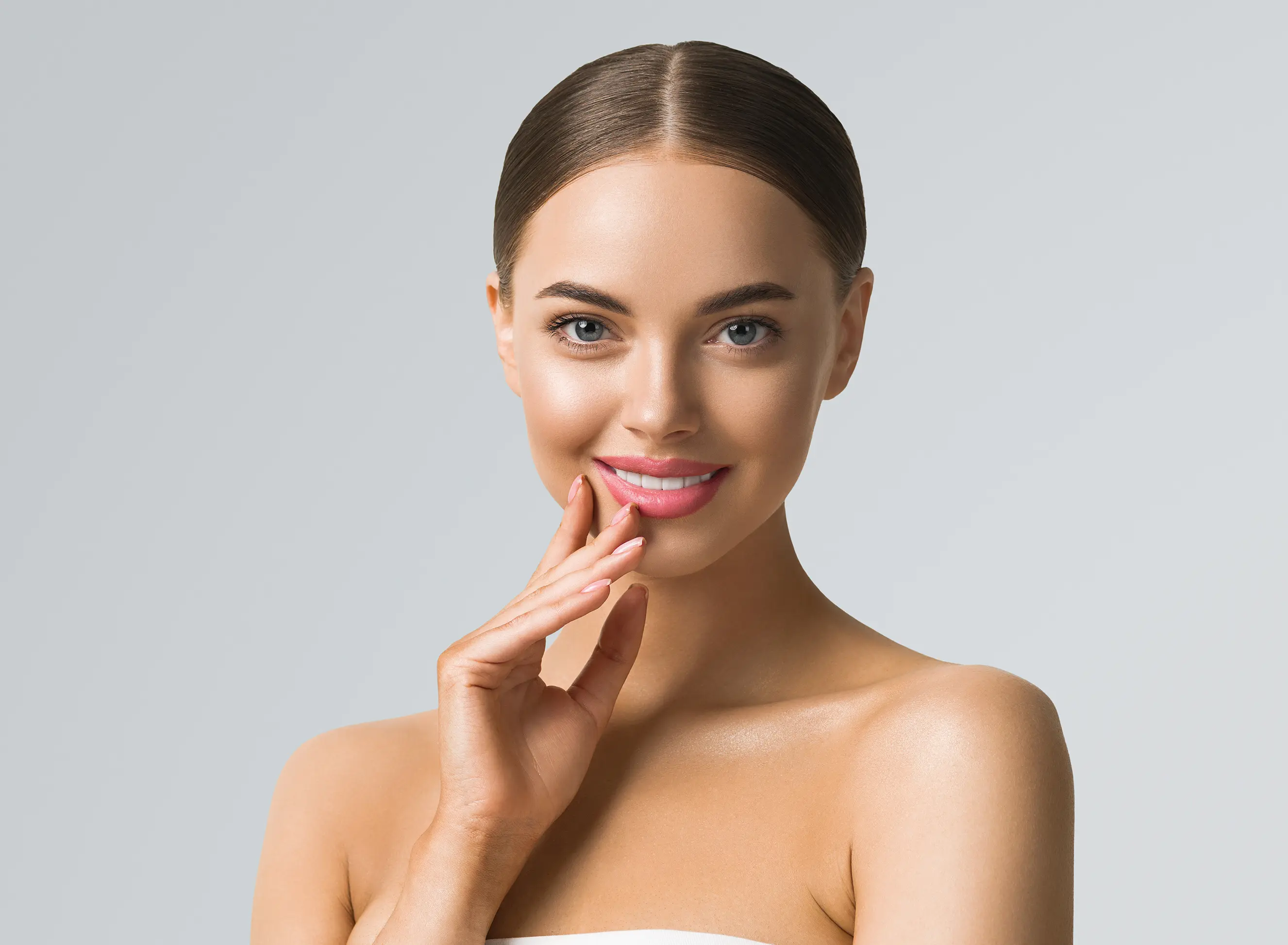 Sorriso branco e brilhante